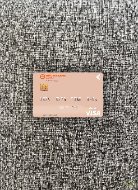 Monténégro Hipotekarna Banka carte de débit visa photolook ,